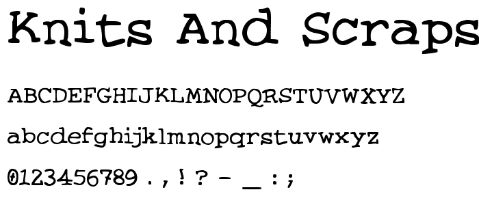 Knits and Scraps font
